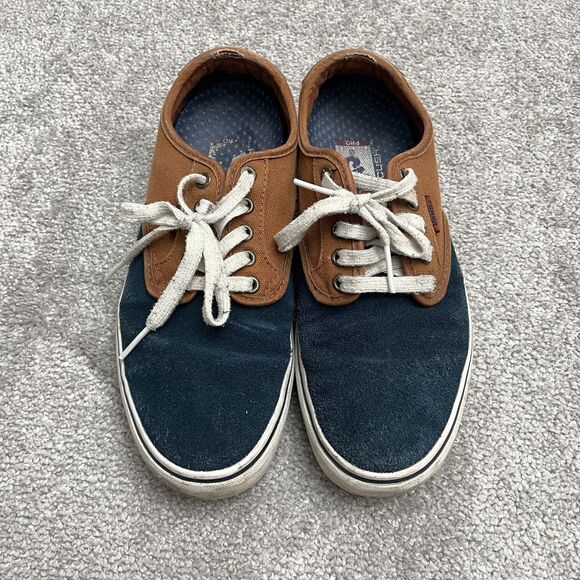Vans Chima Ferguson Pro Skate Sneakers Shoes Mens 8 Blue Brown Suede Canvas - Picture 1 of 16